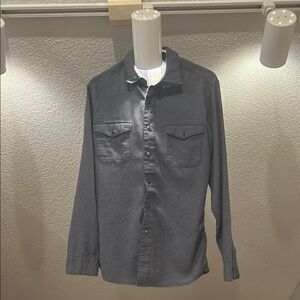 Ascend Gray Casual Button Down Shirt